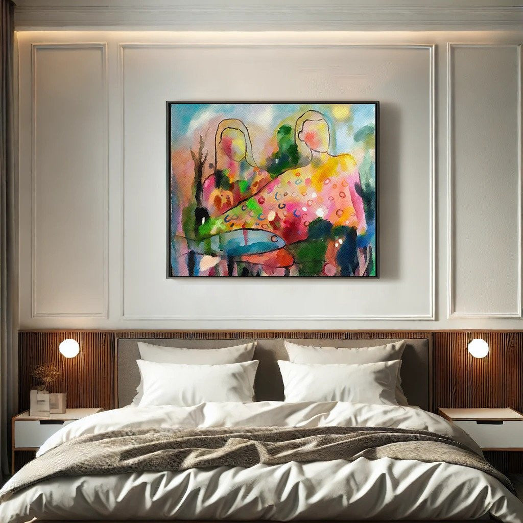 Colorful Abstract Watercolor Wall Art – Modern Canvas
