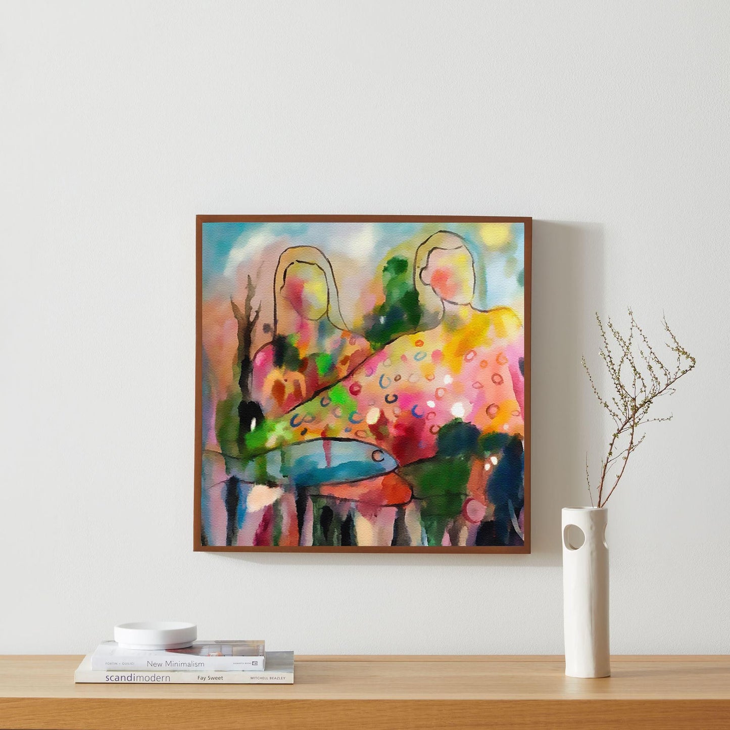 Colorful Abstract Watercolor Wall Art – Modern Canvas