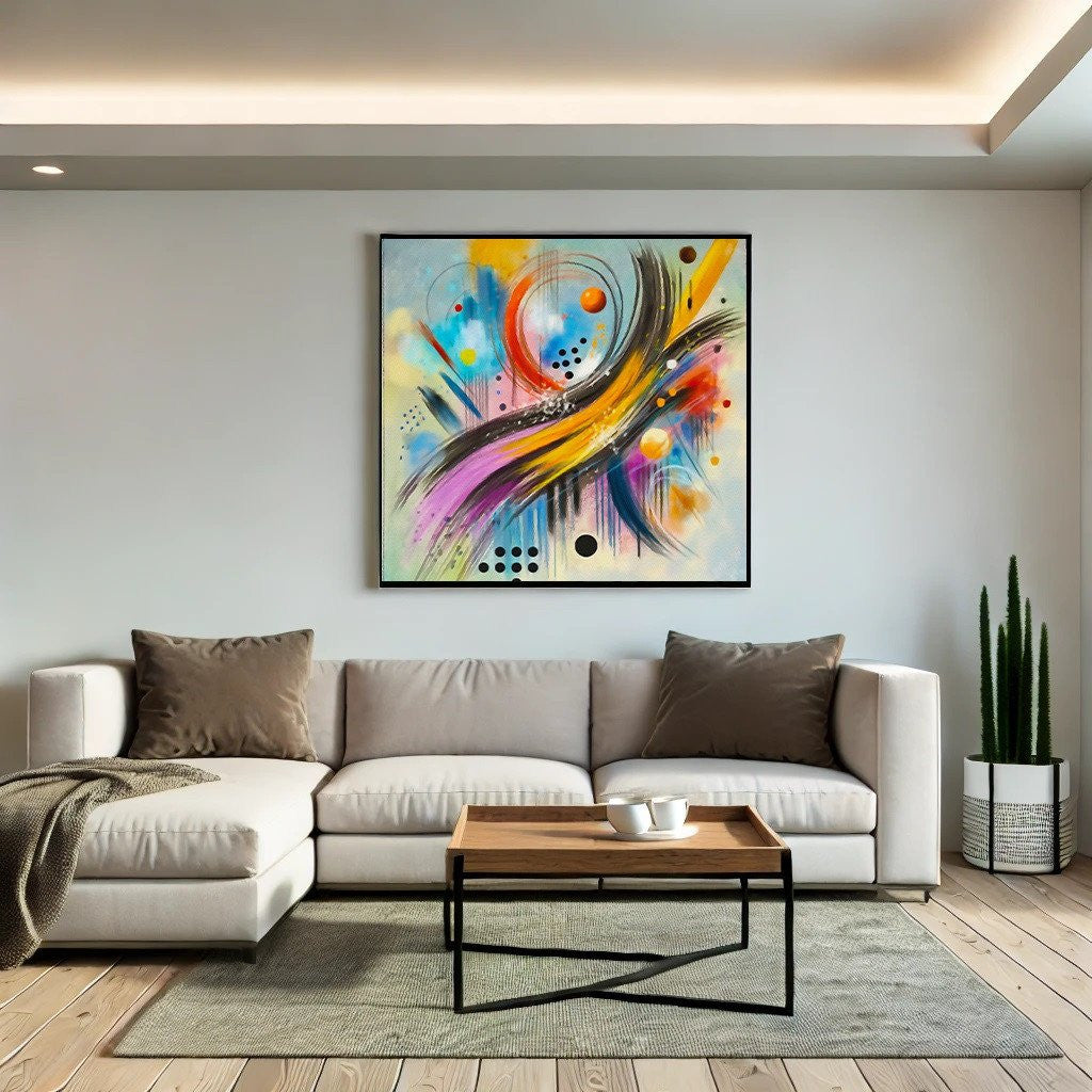 Modern Abstract Wall Art – Colorful Geometric Canvas