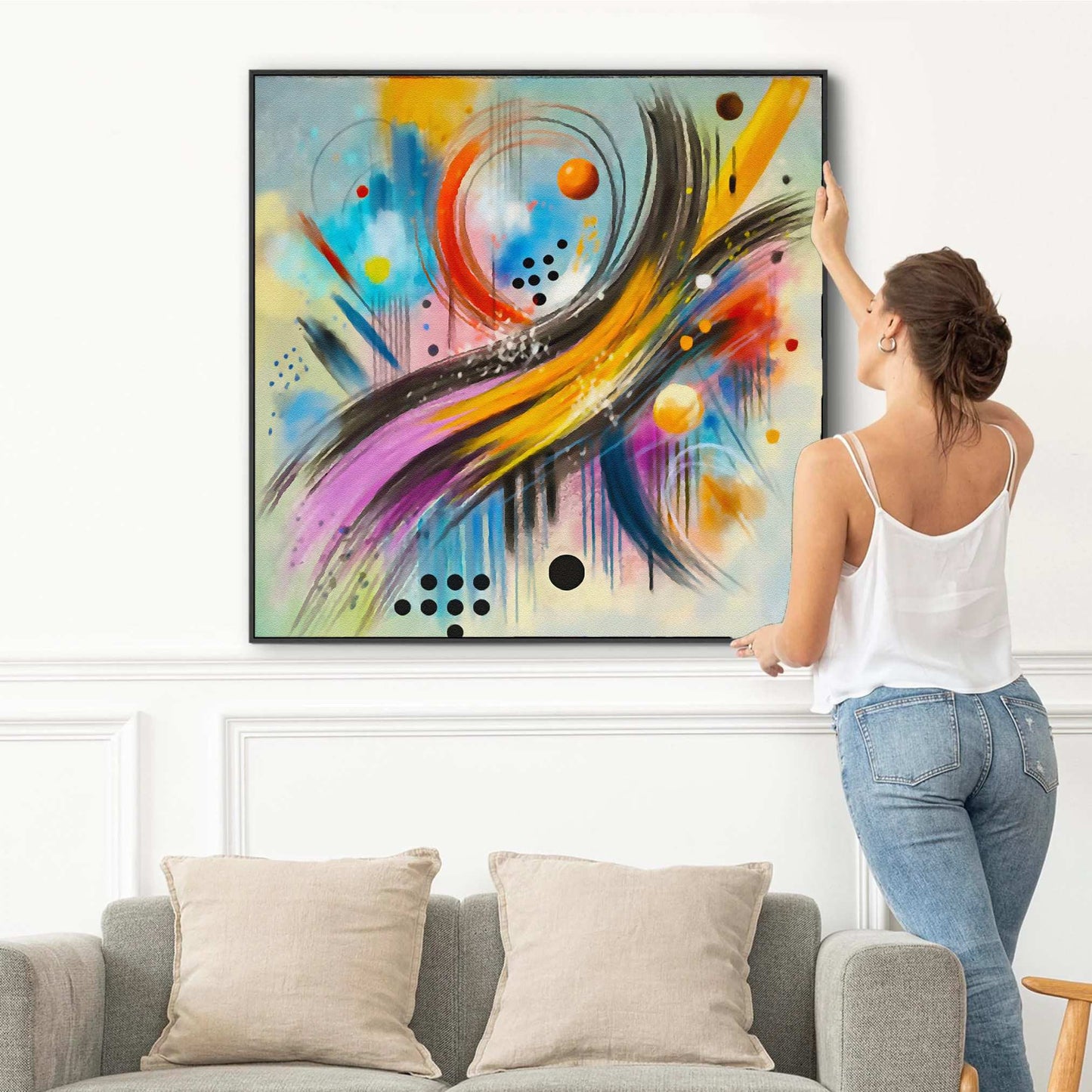 Modern Abstract Wall Art – Colorful Geometric Canvas