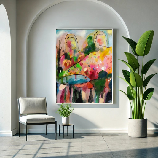 Colorful Abstract Watercolor Wall Art – Modern Canvas